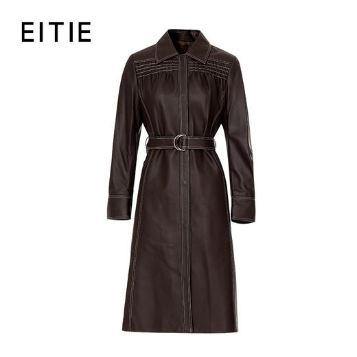 EITIE爱特爱冬季新款时尚收腰显瘦皮衣外套8093710 商品图6