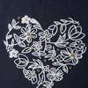 品牌订单凉感重工爱心花朵钉珠绣花短袖T恤 商品缩略图6