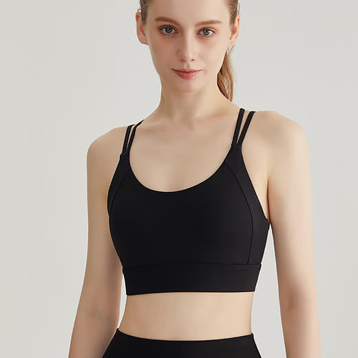 【运动必备】【交织美背，高弹稳固】新款女交叉美背高强度运动内衣一体式固定杯外穿防震聚拢细肩带瑜伽背心健身文胸100% 商品图8