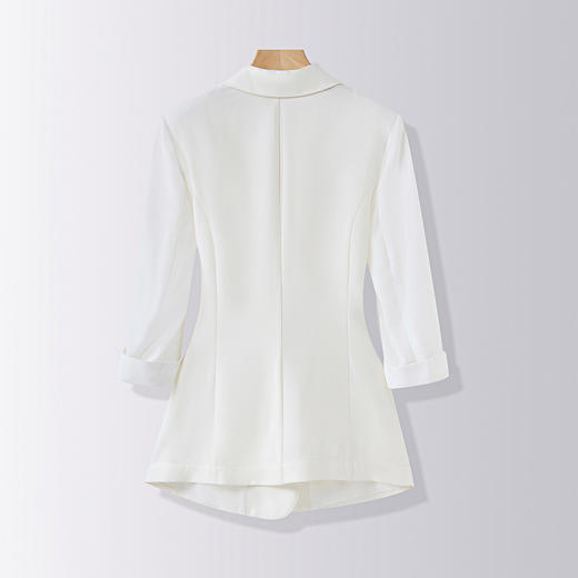 【简约修身 易打理】罗蒙女士西服舒适日常七分袖商务清新优雅外套女 商品图11