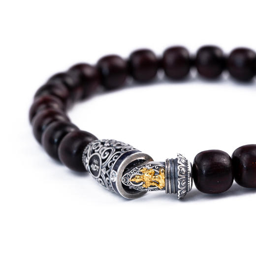 绿度母黄财神小叶紫檀情侣手串 | 万物叁仟 商品图11