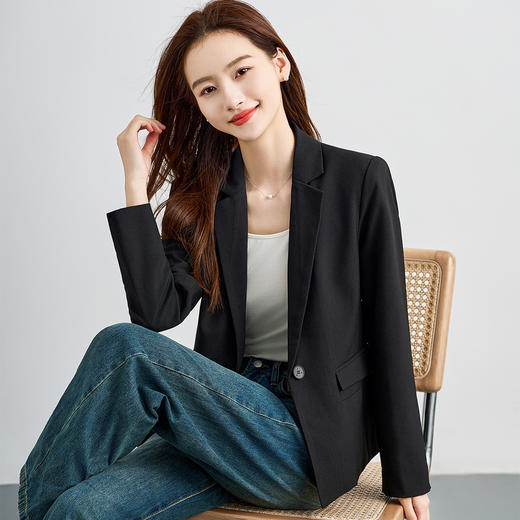 【一粒扣】罗蒙易打理女士西服上装简约大方气质职场百搭日常西服外套 商品图6