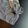 棉感蓝格纹面料！清新ins感分分钟拿捏!宽松显瘦阔腿休闲裤子夏25年新款！ 商品缩略图0