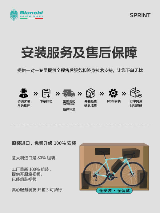BIANCHI比安奇SPRINT ICR碳纤维105变速公路车竞赛级公路自行车 商品图4