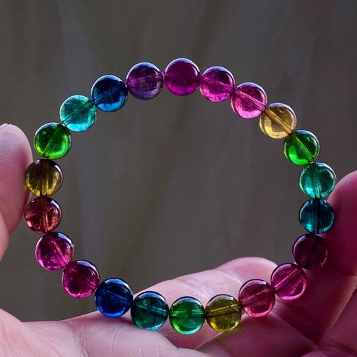 8.8mm单圈老矿彩虹碧玺手串 商品图1