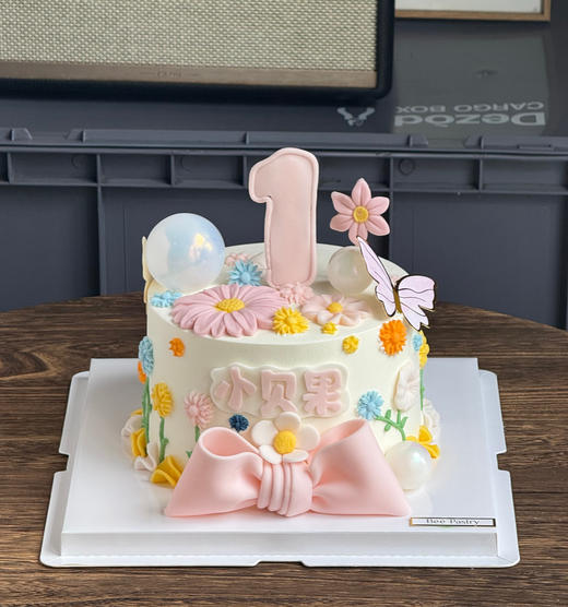 周岁蝴蝶结蛋糕C款 商品图0