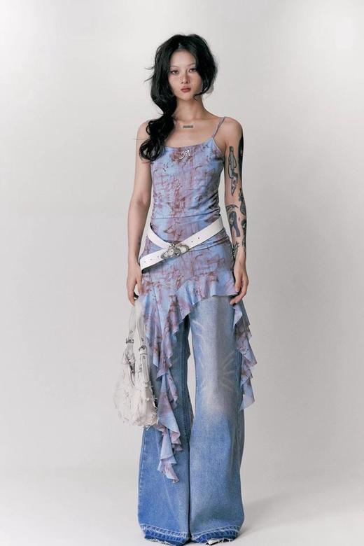 WHO KNOWS 欧美风酷辣不规则上衣 20571 商品图2