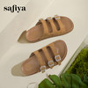 Safiya/索菲娅2025时尚水钻一字带百搭外穿休闲平底复古拖鞋SFD2110416 商品缩略图2