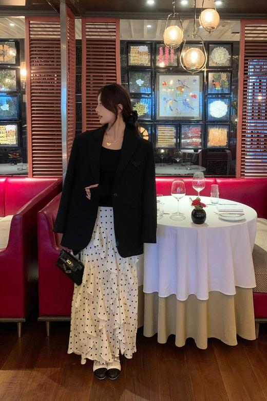 ANSUABEL 甜美波点不规则半身裙 20543 商品图2