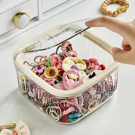 【翻盖大格，发饰收纳盒】儿童发饰收纳盒 小女孩头绳皮筋饰品盒 发夹发卡头饰大容量首饰盒子-QQ 商品图3