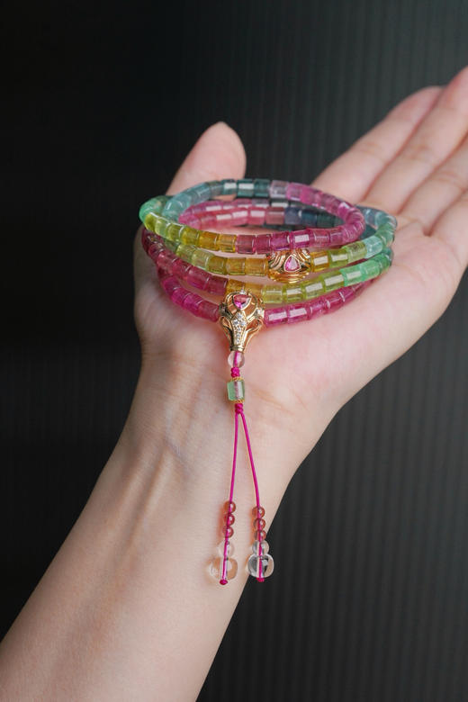 砚宝藏宝之作·108碧玺珠串 商品图0