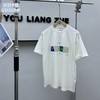 重工字母贴布绣潮流短袖T恤男士夏季新款半袖上衣   YLZ-E50350* 商品缩略图0