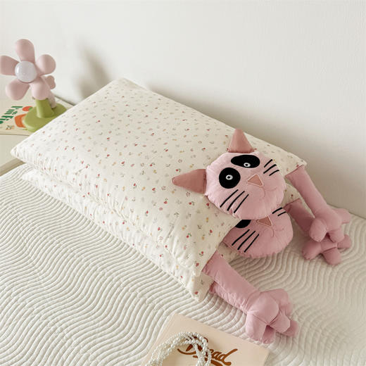 A类全棉纯荞麦枕 可爱猫咪清凉不闷热护枕 商品图0