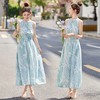 2025夏季新款波西米亚长裙感无袖印花连衣裙YAX2515 商品缩略图2
