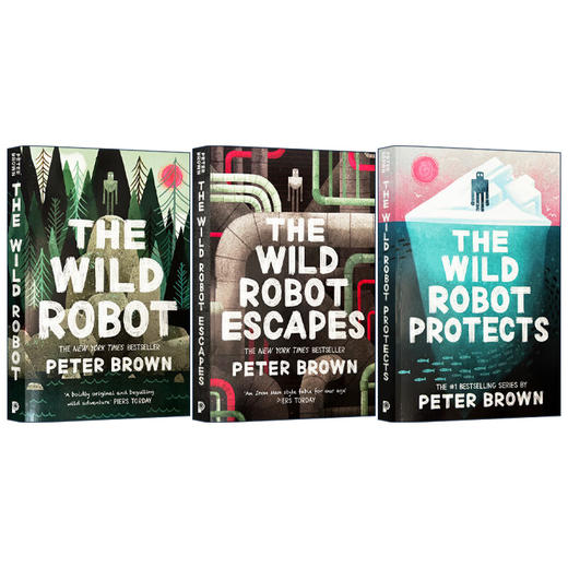 英文原版 The Wild Robot 荒岛机器人三册套装 彼得·布朗 Peter Brown 英文版 进口英语原版书籍 商品图1