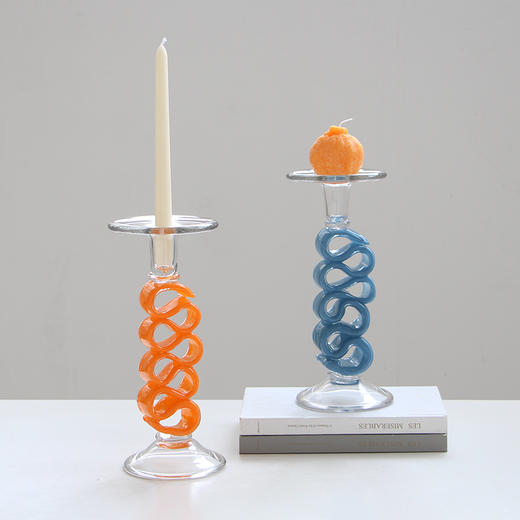 厂家直销北欧风彩色烛台摆件婚礼节庆酒店软装轻奢创意居家装饰品 商品图1