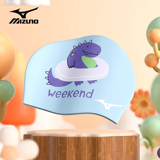 【美津浓】儿童防水不勒头专业护耳印花硅胶泳帽 商品图3