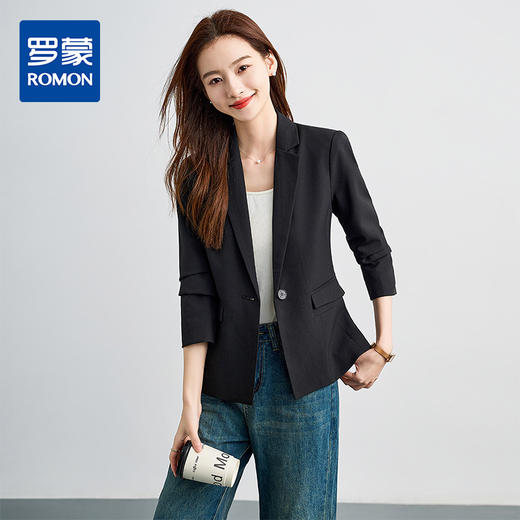 【一粒扣】罗蒙易打理女士西服上装简约大方气质职场百搭日常西服外套 商品图0