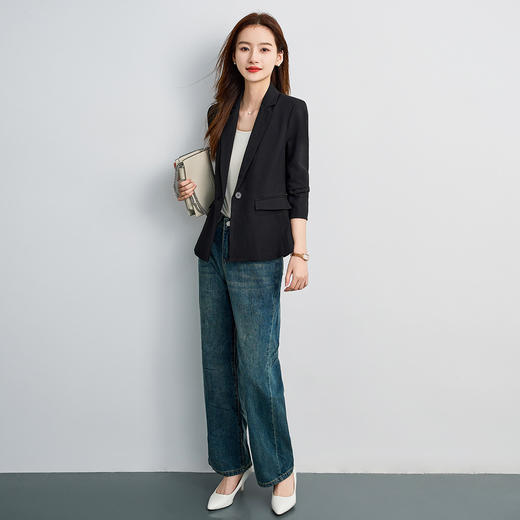 【一粒扣】罗蒙易打理女士西服上装简约大方气质职场百搭日常西服外套 商品图8