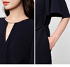 品牌同步新款v领显瘦纯色H天丝醋酸连衣裙 商品缩略图6