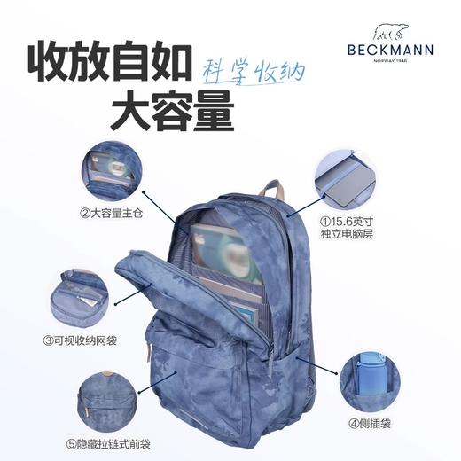 【i陪娃专享】Beckmann挪威city学生护脊书包大容量背包6-9年级初中高中双肩包 商品图2
