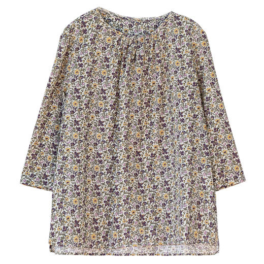 牧衣游原创印花100支进口比马棉套头衫轻薄百搭圆领文艺上衣 云牧 商品图4