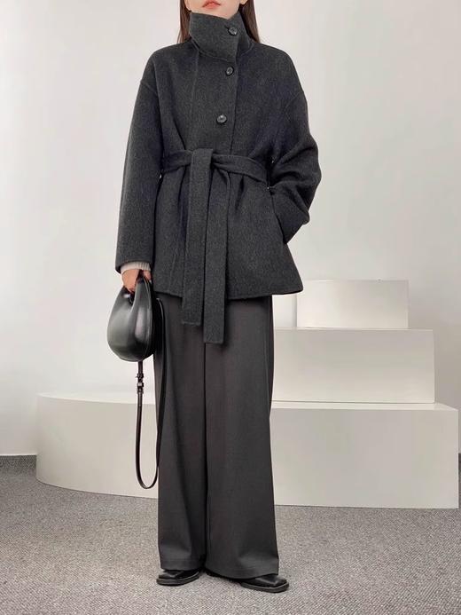 【YW】无忧购“”赫本风双面羊毛大衣高级感小个子立领毛呢外套6626（截单后3-5天发货） 商品图3