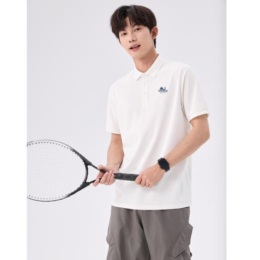 gxgjeans【含桑蚕丝】凉感翻领短袖T恤25夏季商务透气亲肤POLO衫男K&C 商品图1