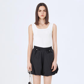 Self Who桑蚕丝吸湿透气四平方领外穿针织经典百搭多色无袖背心