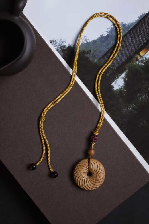 漩涡纹平安扣°老山檀香挂链 商品图1