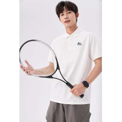 gxgjeans【含桑蚕丝】凉感翻领短袖T恤25夏季商务透气亲肤POLO衫男K&C 商品图3