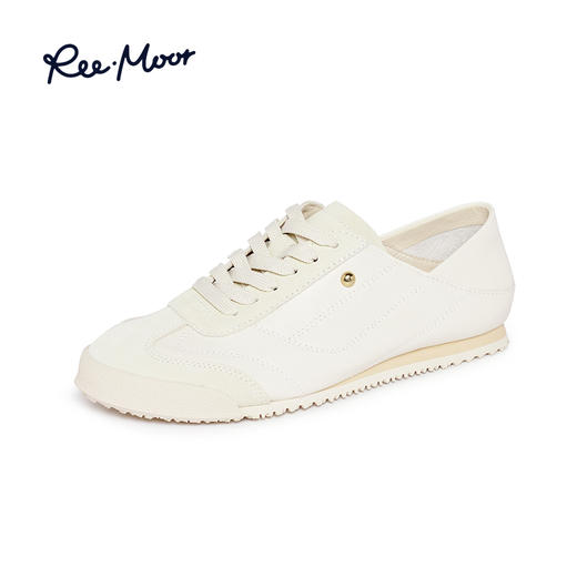 REEMOOR睿慕丨2025年春新款系带增高德训小白鞋R3Y447 商品图3