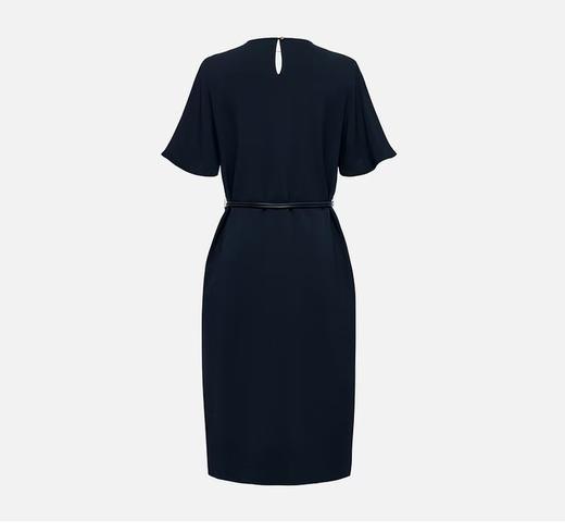 品牌同步新款v领显瘦纯色H天丝醋酸连衣裙 商品图8