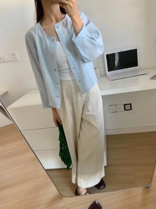 老米优品🎈3-5天！夏日松弛感，这件亚麻开衫说了算 ！ 「氧气感」亚麻开衫🌿CY250701A 下架 商品图2