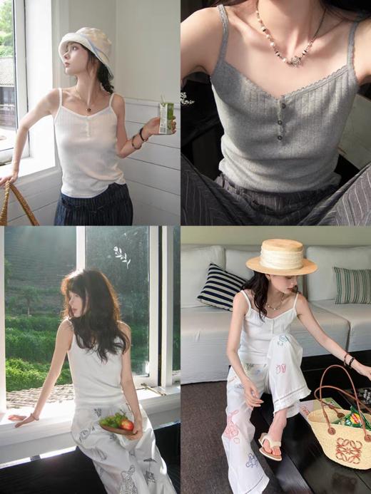 浮生八记/25B099/U型领三粒扣三色吊带 商品图3