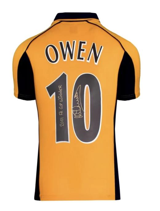 迈克尔·欧文签约利物浦2000年客场球衣题词-2001年足总 杯冠军 商品图0