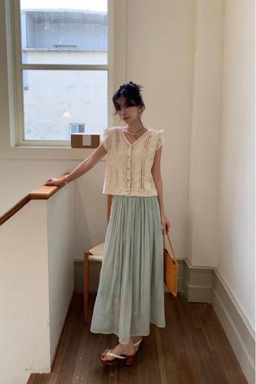 SUMMER & SAGE 盐系慵懒休闲舒适半身裙 20552 商品图1
