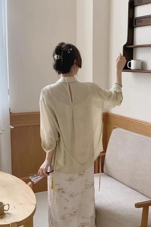 ELLA JADE 气质天丝衬衫吊带连衣裙 20717 商品图5