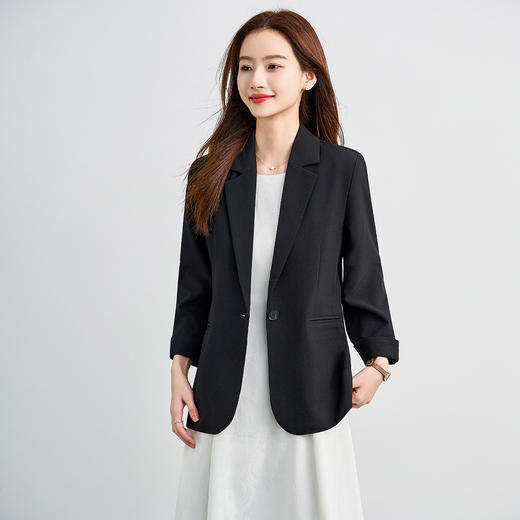 【易打理 单开叉后摆】罗蒙女士单西服舒适通勤气质百搭职业面试外套 商品图6