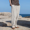 牧衣游原创 亚麻净色长裤轻薄柔软舒适宽松显瘦百搭休闲裤 熹兮 商品缩略图0