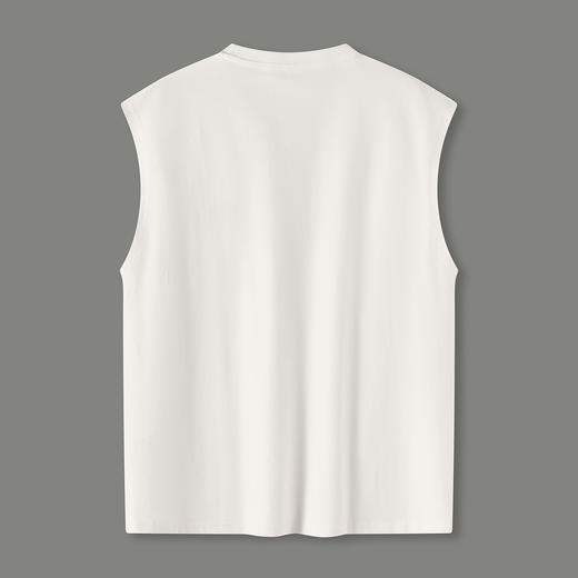 gxgjeans【100%棉】休闲户外男士无袖T恤25夏款简约百搭青少年背心K&C 商品图7