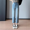 显瘦显高！版型绝了！2025四面弹中高腰牛仔直筒九分裤女款！ 商品缩略图0