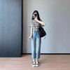 显瘦显高！版型绝了！2025四面弹中高腰牛仔直筒九分裤女款！ 商品缩略图3