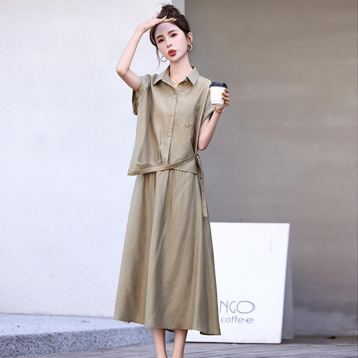 雀说新款女装时尚衬衫女设计感小众上衣半身裙两件套裙AL2562 商品图5
