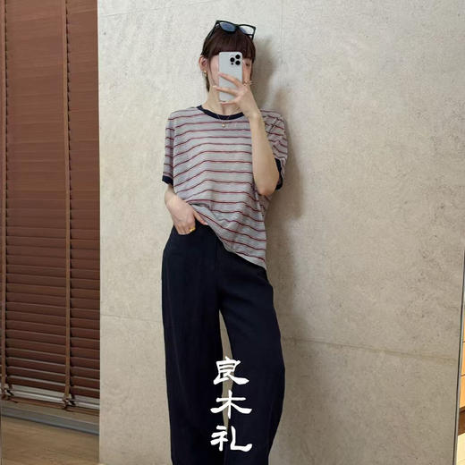 【预售7天】良木礼撞色圆领上衣（5965） 商品图1