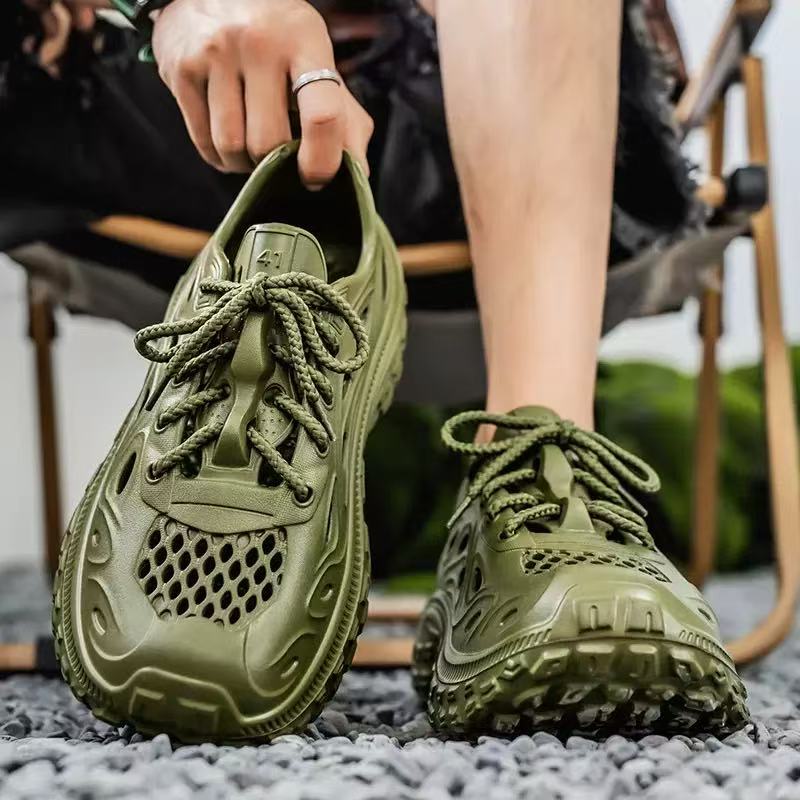 轮胎底凉鞋男夏季新款外穿防滑青少年户外运动厚底耐磨沙滩鞋