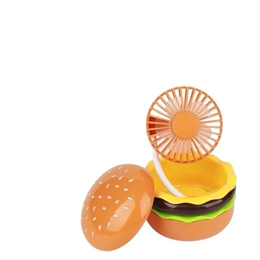 「“汉堡”小风扇！三档调节」儿童礼物趣味汉堡风扇 居家日用usb充电便携折叠收纳桌面迷你手持小风扇 商品图4