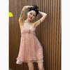 DUO智仙粉标少女雏菊淡粉色真丝混纺印花吊带连衣裙和夏日小披肩 商品缩略图1