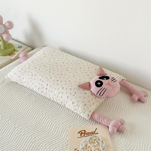A类全棉纯荞麦枕 可爱猫咪清凉不闷热护枕 商品图5