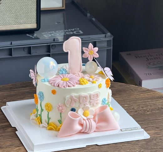 周岁蝴蝶结蛋糕C款 商品图1